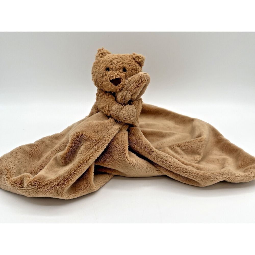 Jellycat Bartholomew Bear Soother Lovey Baby Security Blanket Brown READ